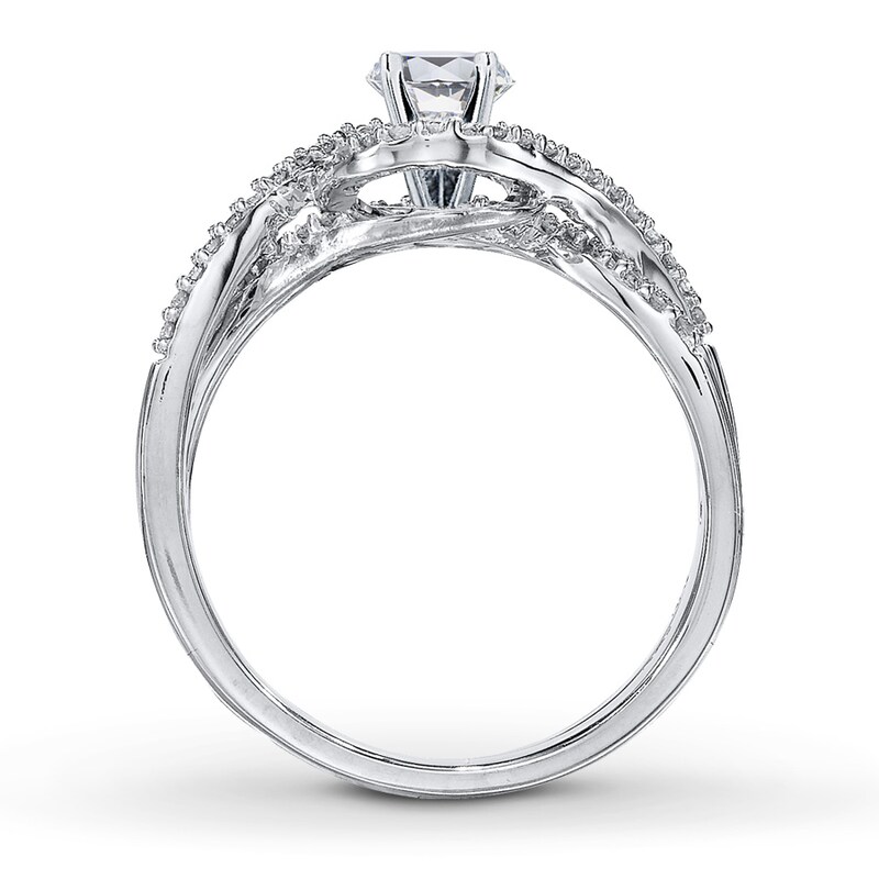 Main Image 2 of Previously Owned Diamond Bridal Setting 1/4 ct tw Round-cut 14K White Gold