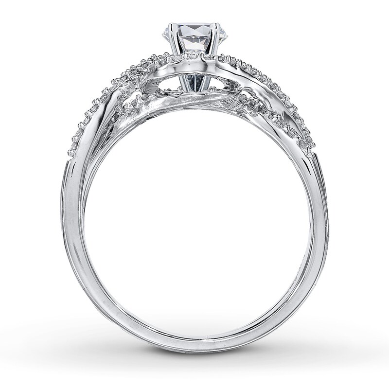 Previously Owned Diamond Bridal Setting / ct tw Round-cut 14K White Gold