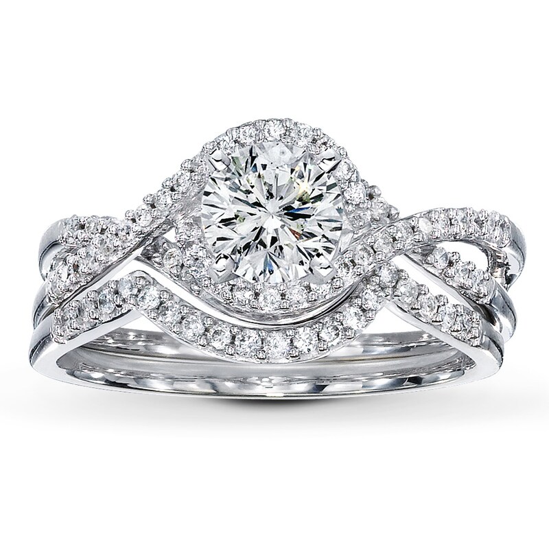 Main Image 3 of Previously Owned Diamond Bridal Setting 1/4 ct tw Round-cut 14K White Gold