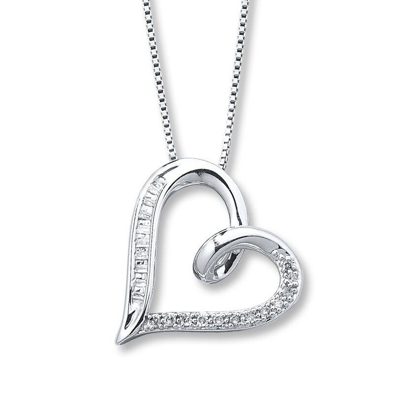 Main Image 1 of Previously Owned Diamond Necklace 1/10 ct tw Sterling Silver 18"