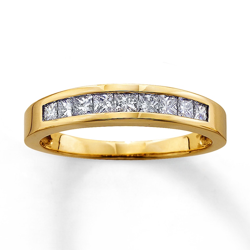 Previously Owned Diamond Anniversary Band 1/2 ct tw Princess-cut 14K Yellow Gold