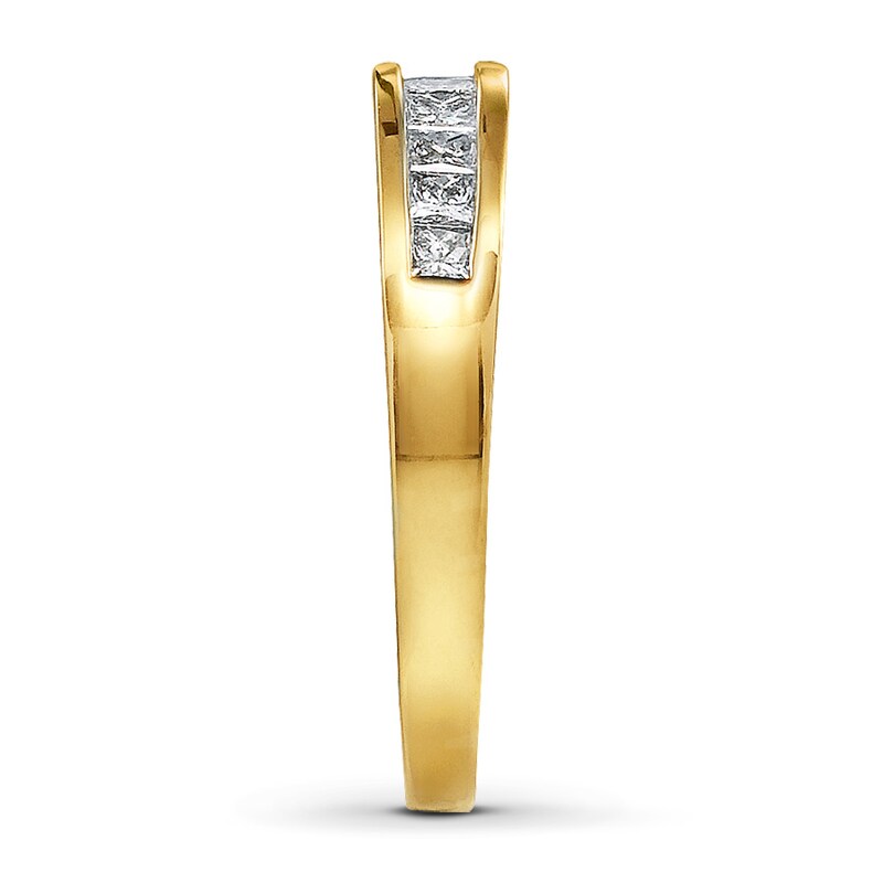 Main Image 3 of Previously Owned Diamond Anniversary Band 1/2 ct tw Princess-cut 14K Yellow Gold