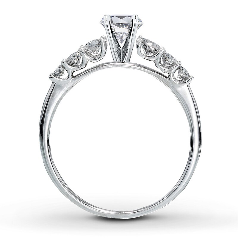 Main Image 2 of Previously Owned Diamond Ring Setting 3/8 ct tw Round-cut Platinum