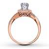 Thumbnail Image 2 of Previously Owned Diamond Ring Setting 3/8 ct tw Round-cut 14K Rose Gold