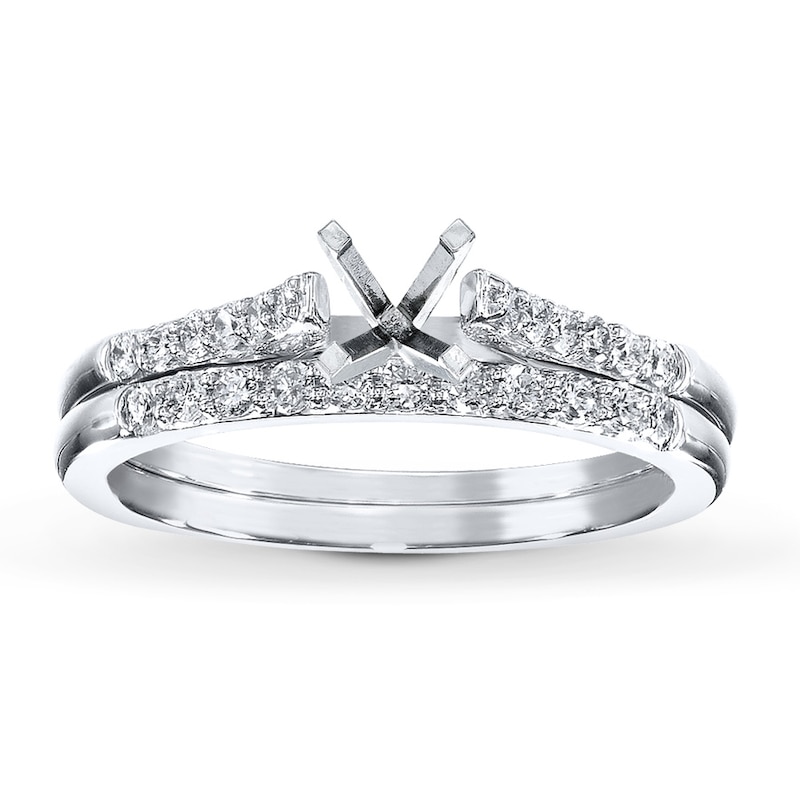 Main Image 1 of Previously Owned Diamond Bridal Setting 1/3 ct tw Round-Cut 14K White Gold