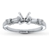 Thumbnail Image 1 of Previously Owned Diamond Ring Setting 1/4 ct tw Round/Baguette 14K White Gold
