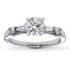 Thumbnail Image 3 of Previously Owned Diamond Ring Setting 1/4 ct tw Round/Baguette 14K White Gold