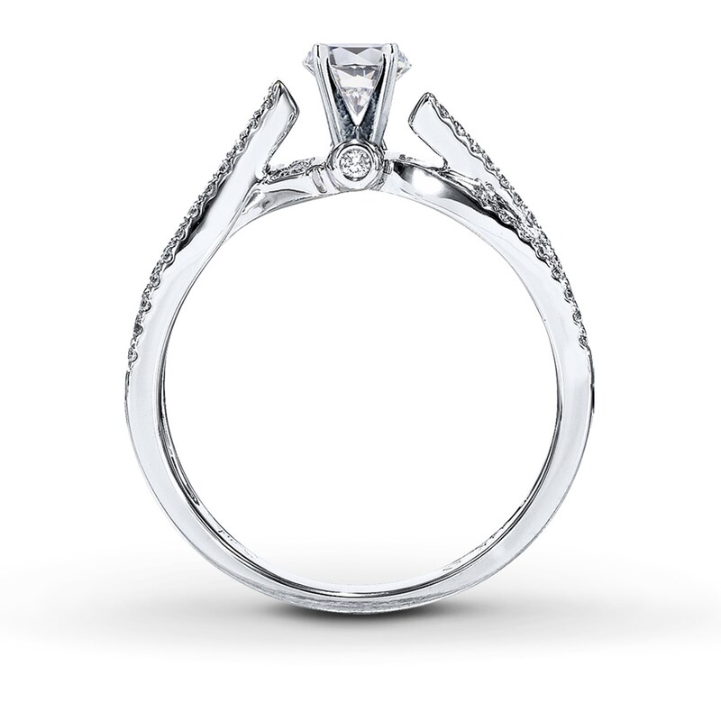 Main Image 2 of Previously Owned Scott Kay Ring Setting 1/8 ct tw Diamonds 14K White Gold