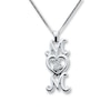 Thumbnail Image 1 of Previously Owned Diamond Heart Necklace Sterling Silver 18"