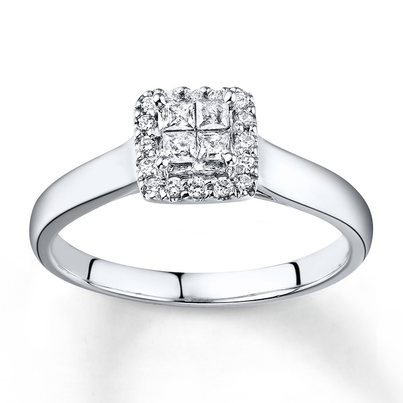 Main Image 1 of Previously Owned Ring 1/2 ct tw Diamonds 10K White Gold