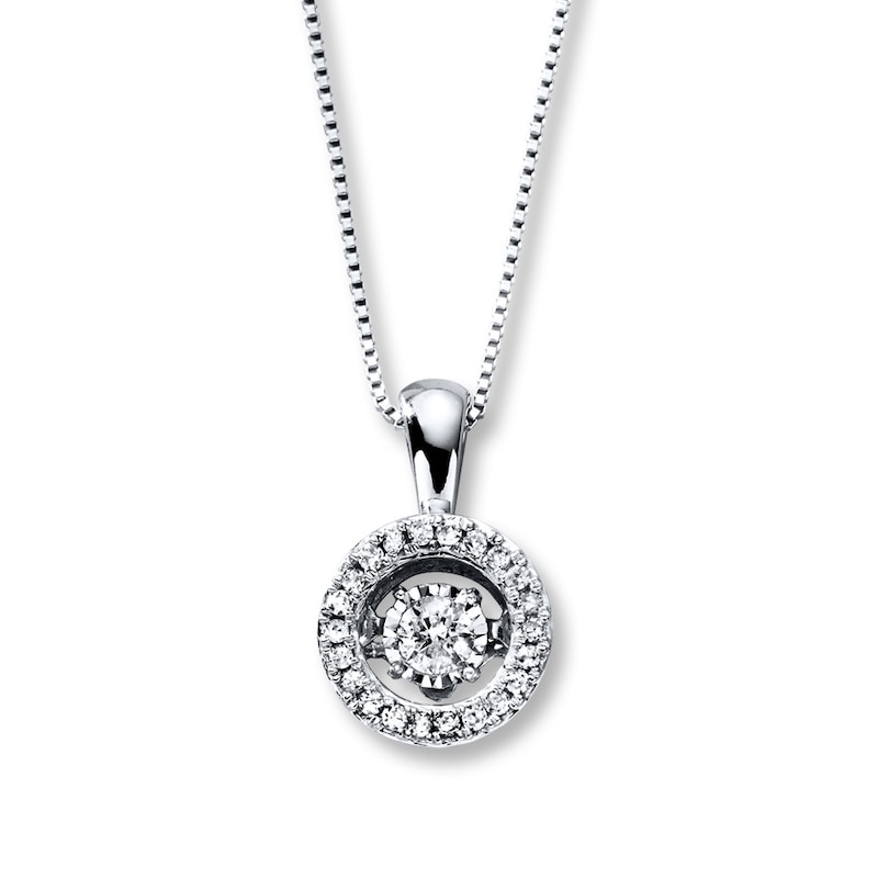 Previously Owned Unstoppable Love Necklace 1/5 ct tw Diamonds 10K White Gold 18"