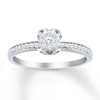 Thumbnail Image 1 of Previously Owned Heart Diamond Promise Ring 1/5 ct tw Round 10K White Gold