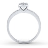 Thumbnail Image 3 of Previously Owned Heart Diamond Promise Ring 1/5 ct tw Round 10K White Gold