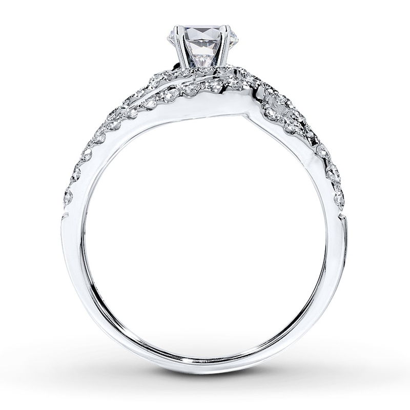 Main Image 2 of Previously Owned Diamond Ring Setting 3/4 ct tw Round-cut 14K White Gold