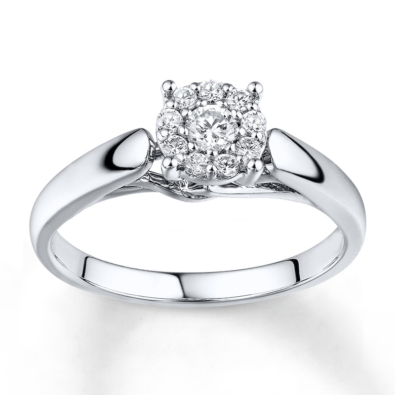 Main Image 1 of Previously Owned Ring 1/4 ct tw Diamonds 10K White Gold Size 7