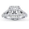 Thumbnail Image 1 of Previously Owned Diamond Ring Setting 3/4 ct tw Round-cut 18K White Gold