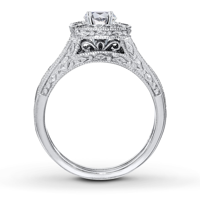 Previously Owned Diamond Bridal Setting 3/4 ct tw Round-cut 14K White ...