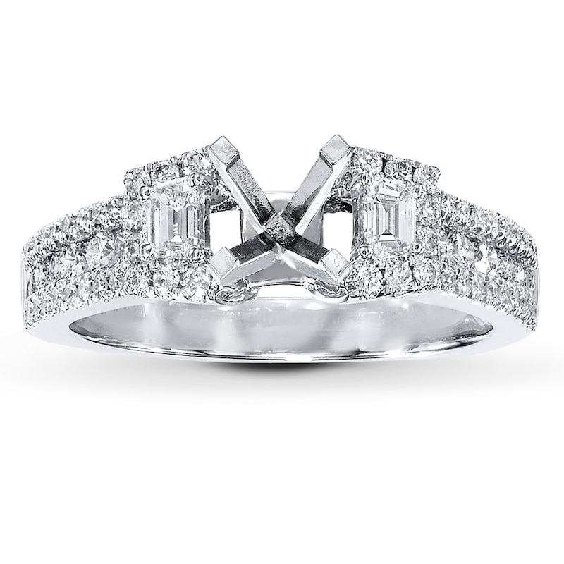 Main Image 1 of Previously Owned Diamond Ring Setting 5/8 carat tw 14K White Gold