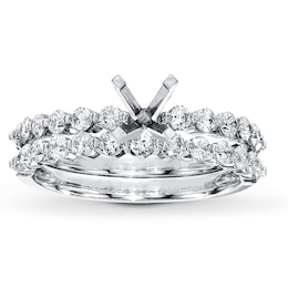 Previously Owned Diamond Bridal Setting 3/4 ct tw Round-cut 14K White Gold