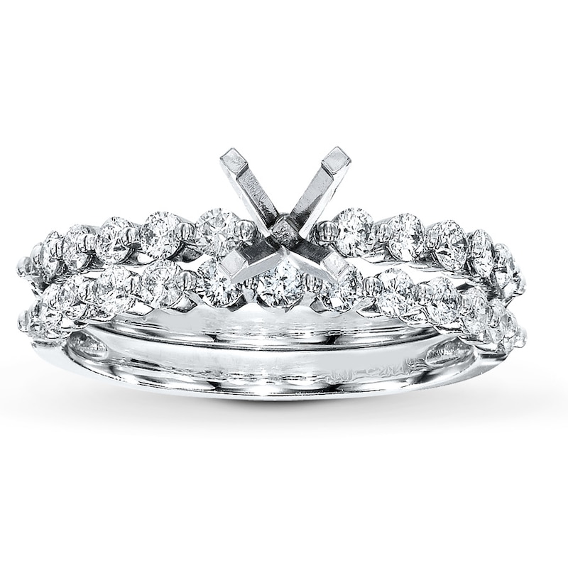 Main Image 1 of Previously Owned Diamond Bridal Setting 3/4 ct tw Round-cut 14K White Gold