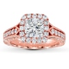 Thumbnail Image 3 of Previously Owned Diamond Ring Setting 1/2 ct tw Round-cut 14K Rose Gold
