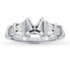 Thumbnail Image 1 of Previously Owned Diamond Ring Setting 5/8 ct tw Round/Baguette 14K White Gold