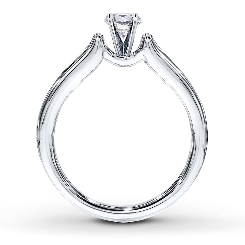 Main Image 2 of Previously Owned Diamond Ring Setting 1/2 ct tw Round-cut 14K White Gold