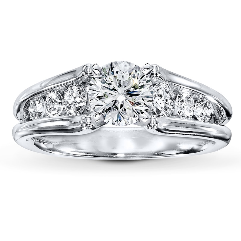 Main Image 3 of Previously Owned Diamond Ring Setting 1/2 ct tw Round-cut 14K White Gold