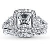 Thumbnail Image 1 of Previously Owned Diamond Bridal Setting 7/8 ct tw Round-cut 14K White Gold