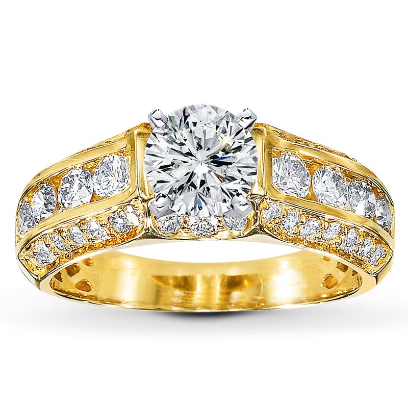 Main Image 3 of Previously Owned Diamond Ring Setting 1 ct tw Round 14K Yellow Gold
