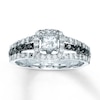 Thumbnail Image 0 of Previously Owned Diamond Engagement Ring 7/8 ct tw Princess & Round-cut 14K White Gold