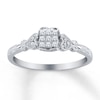 Thumbnail Image 0 of Previously Owned Heart Diamond Promise Ring 1/8 ct tw Sterling Silver