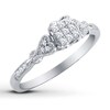 Thumbnail Image 1 of Previously Owned Heart Diamond Promise Ring 1/8 ct tw Sterling Silver