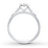 Thumbnail Image 2 of Previously Owned Heart Diamond Promise Ring 1/8 ct tw Sterling Silver