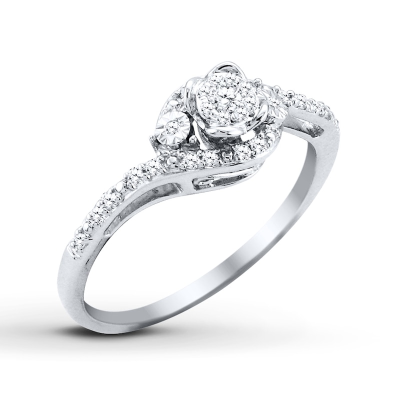 Previously Owned Promise Ring 1/6 ct tw Sterling Silver