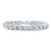 Thumbnail Image 1 of Previously Owned Diamond Heart Bracelet 1/10 ct tw Sterling Silver 7.5"