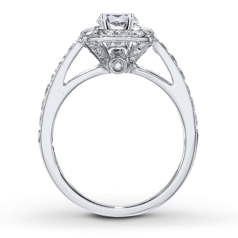 Main Image 2 of Previously Owned Diamond Ring Setting 5/8 ct tw Round-Cut 14K White Gold
