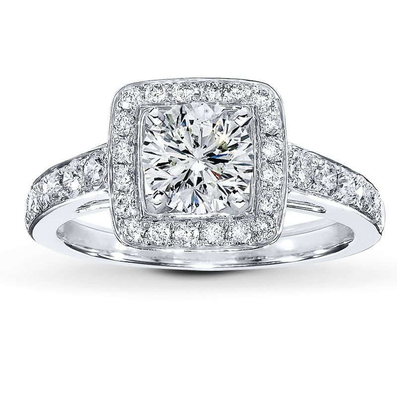 Main Image 3 of Previously Owned Diamond Ring Setting 5/8 ct tw Round-Cut 14K White Gold
