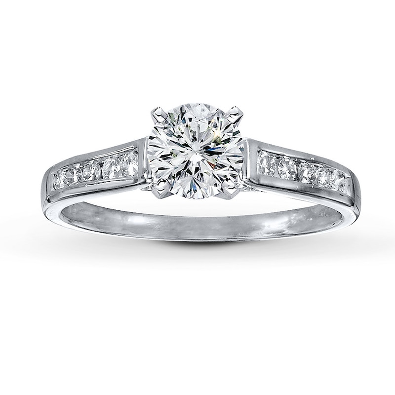 Main Image 3 of Previously Owned Diamond Ring Setting 1/6 ct tw Round-cut Platinum