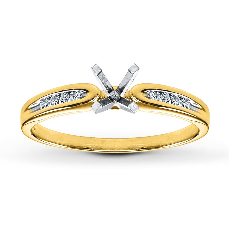 Main Image 1 of Previously Owned Diamond Ring Setting 1/15 ct tw Round-cut 14K Yellow Gold