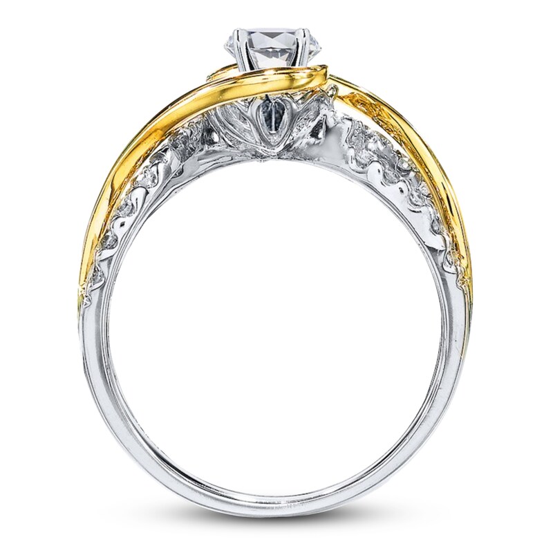 Main Image 2 of Previously Owned Diamond Ring Setting 3/8 ct tw Round 14K Two-Tone Gold