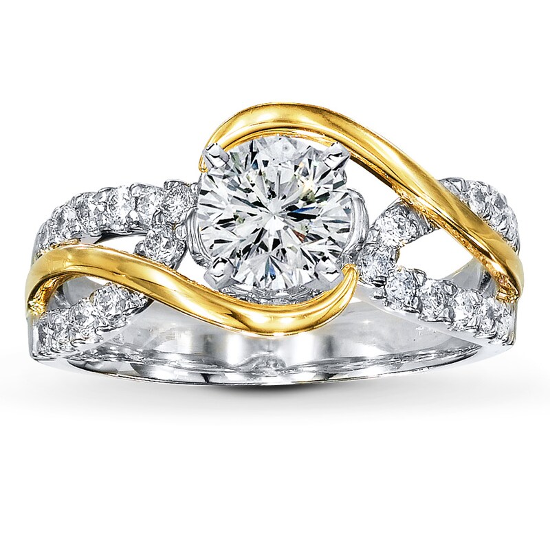 Main Image 3 of Previously Owned Diamond Ring Setting 3/8 ct tw Round 14K Two-Tone Gold