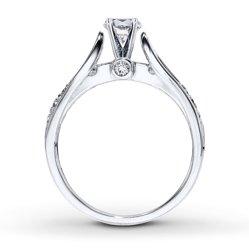 Main Image 2 of Previously Owned Diamond Ring Setting 3/8 ct tw Round-cut 14K White Gold