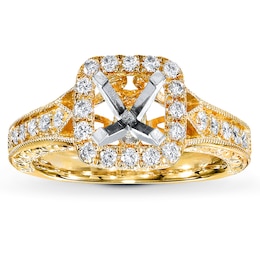 Previously Owned Diamond Ring Setting 1/2 ct tw Round-cut 14K Yellow Gold