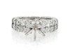 Thumbnail Image 0 of Previously Owned Diamond Two-Row Engagement Ring Setting 1-1/2 ct tw 14K White Gold