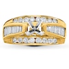Thumbnail Image 1 of Previously Owned Diamond Engagement Ring Setting 1 ct tw Baguette/Round 14K Yellow Gold