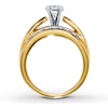 Thumbnail Image 2 of Previously Owned Diamond Engagement Ring Setting 1 ct tw Baguette/Round 14K Yellow Gold