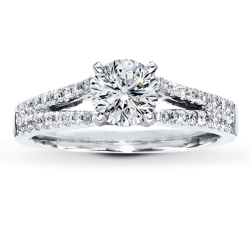 Main Image 3 of Previously Owned Diamond Ring Setting 1/4 ct tw Round-cut 14K White Gold