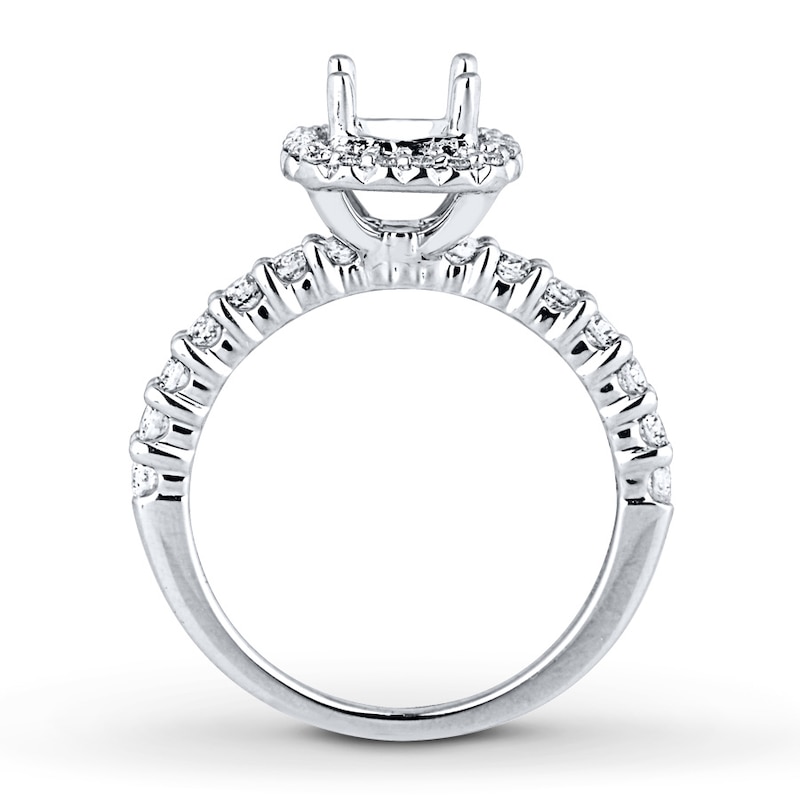Main Image 2 of Previously Owned Diamond Ring Setting 5/8 ct tw Round-cut 14K White Gold