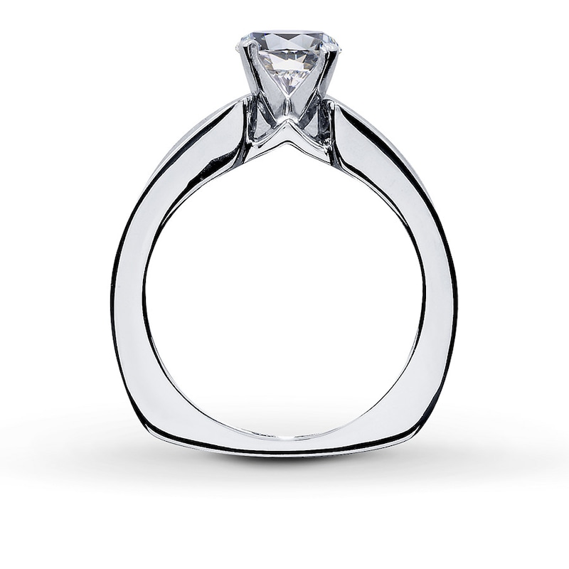 Main Image 2 of Previously Owned Diamond Ring Setting 3/4 ct tw Round 18K White Gold